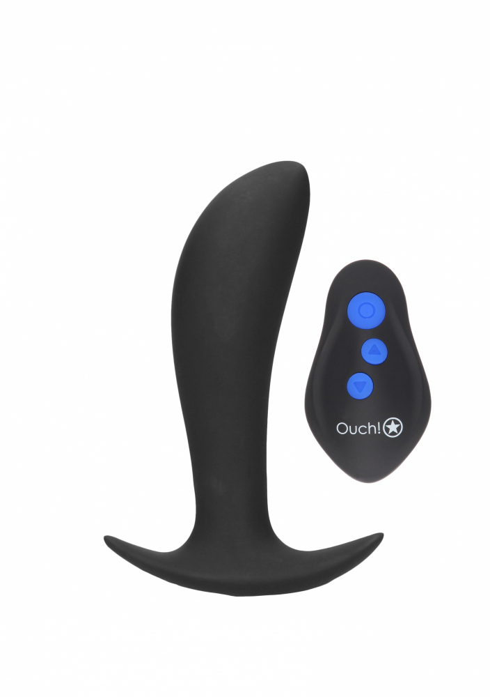 Массажер простаты с вибрацией и электростимуляцией "Ouch Butt Plug" на дистанционном управлении 